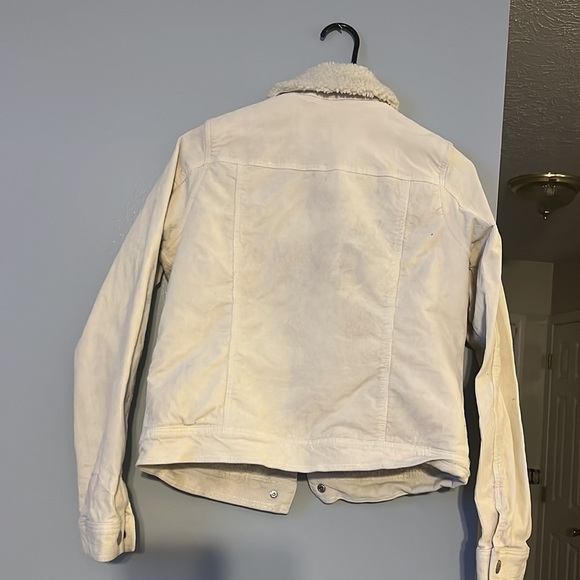 Corduroy cream Sherpa lined jacket size(14-16) - Picture 2 of 2